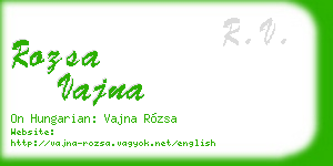 rozsa vajna business card