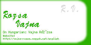 rozsa vajna business card